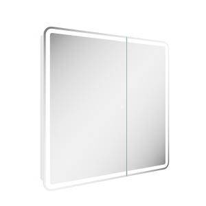 Зеркало-шкаф Sancos Diva DIV800 с подсветкой, сенсорное управление, Белый, 80x80