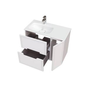 Тумба с раковиной Taliente Olejo TA-MBO-90PR(L)-blanco белая, 90 см