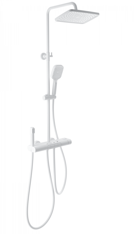 Душевая стойка Wonzon & Woghand WW-B4129-MW с термостатом, белый
