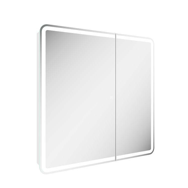 Зеркало-шкаф Sancos Diva DIV800 с подсветкой, сенсорное управление, Белый, 80x80