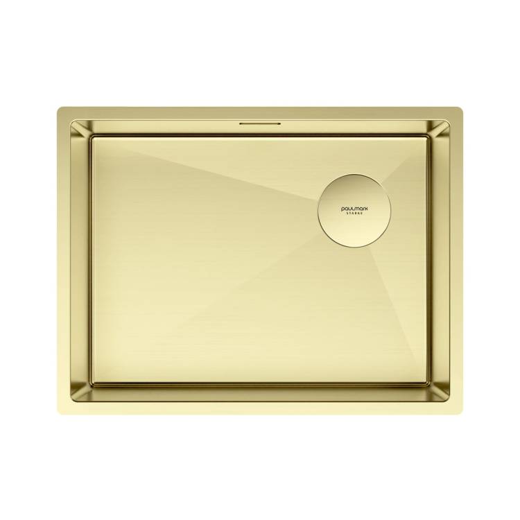 Мойка кухонная Paulmark Next-Skew 58 Uni PM885844-LG Светлое Золото, 58x44
