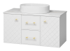 Тумба с раковиной Brevita Шанель УТ000026135 белая глянцевая, 100 см