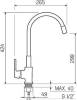 Смеситель для кухни РМС SL123BL-016F-1 чёрный, хром фото 4