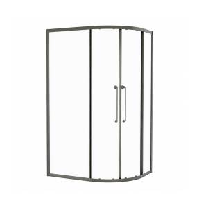 Душевой уголок Cezares Relax RELAX-304-RH-2-120/90-C-GM профиль Оружейная сталь, стекло прозрачное, 120x90