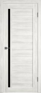 Межкомнатная дверь Владимирская Фабрика Дверей Atum 9 Nord Vellum стекло Black Gloss 800x2000