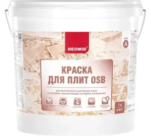 NEOMID краска для OSB-плит и SIP панелей, для наружных и внутренних работ, полуматовая (7кг)