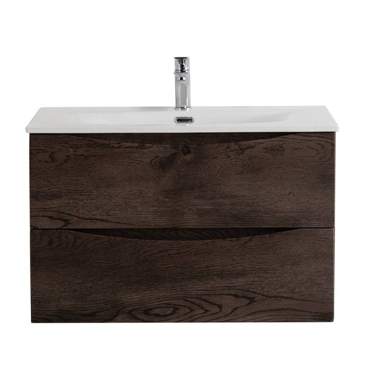 Тумба под раковину BelBagno MARINO-CER-N-800-2C-SO-RNG-P подвесная, Rovere Nature Grigio, 79.6x45.5