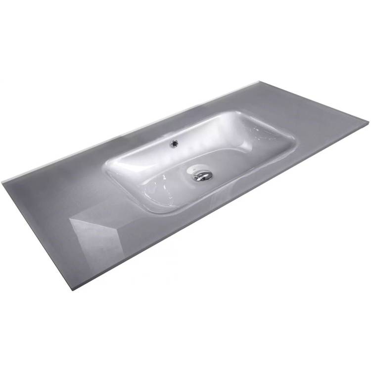 Раковина Armadi Art NeoArt 852-110-SL моноблок, 110 см, серебро