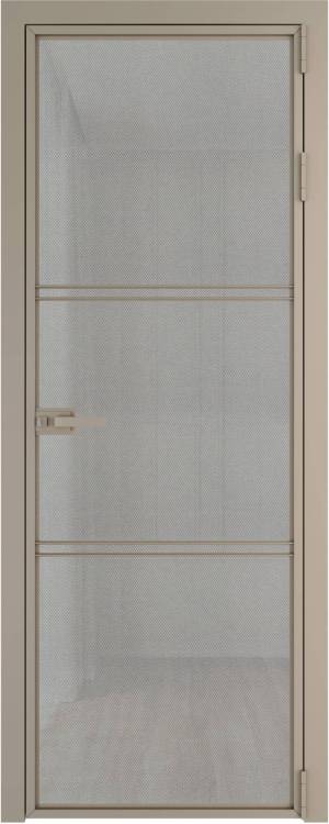 Межкомнатная дверь Profil Doors 3 AX цвет профиля Никель матовый, стекло безопасное 6 мм рэте 800x2000