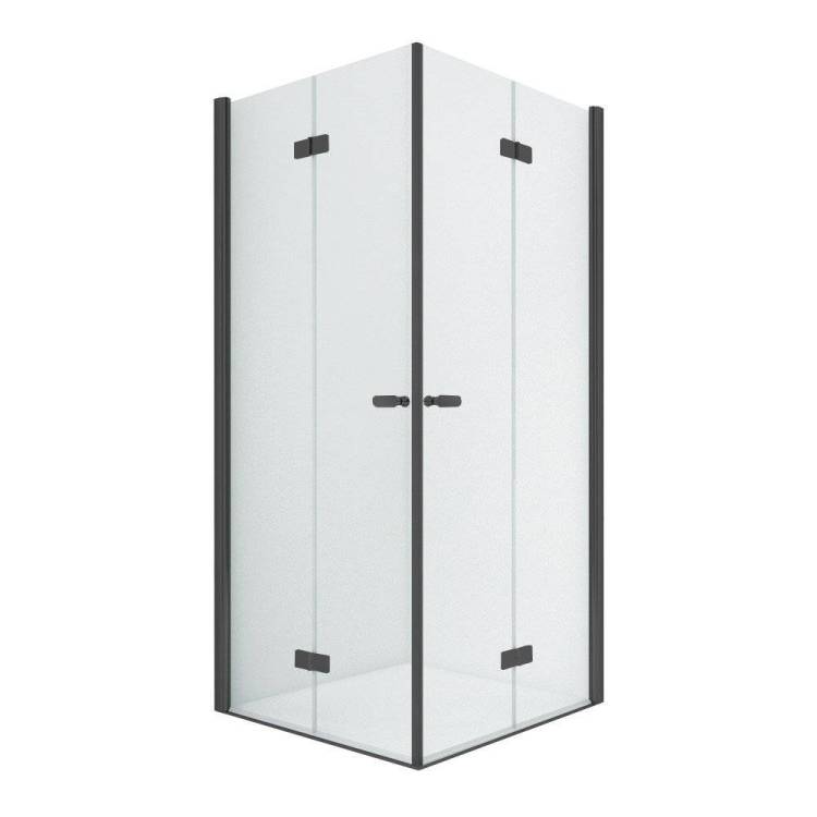 Душевое ограждение NEW TRENDY NEW SOLEO BLACK складные 2D 80x70x195 D-0234A/D-0237A (черный)