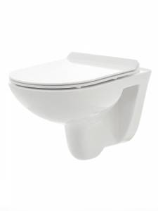 Унитаз подвесной AQUAme AQM2008 с сиденьем SoftClose, теxнология смыва Rimless 530x355x360