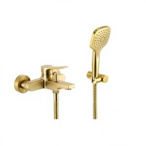 Смеситель для ванны Remer Slash & Dot SL02BG брашированное золото