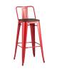Набор из 2 барных стульев Stool Group Tolix Wood YD-H765E-W LG-03 X2 красный глянцевый со спинкой фото 2