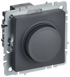 Светорегулятор поворотно-нажимной IEK Brite BR-D20-0600-K53 графит