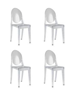 Набор из 4 стульев Stool Group Victoria Ghost New XH-8071 transp X4 прозрачный