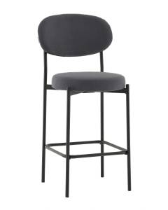 Стул полубарный Stool Group Бриф DD AV 477-C89-9005 (PP) темно-серый, велюр
