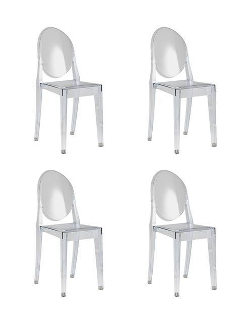 Набор из 4 стульев Stool Group Victoria Ghost New XH-8071 transp X4 прозрачный