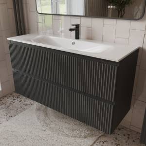 Тумба с раковиной Terminus Sicilia SIC101202701601O графит , 120x62