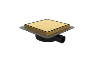 Душевой трап RGW SDR-10 79211000-06 золото brush, 10x10 см