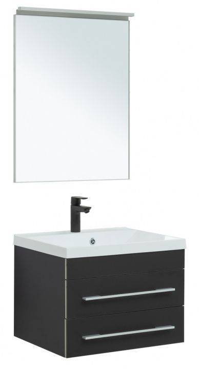 Мебель для ванной Aquanet Верона 58 New 281103 черный матовый, 1520x580x480