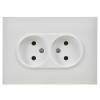 Розетка 2-местная IEK Skandy SK-R20-10-K01-F арктический белый фото 2