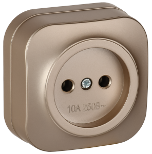 Розетка 1-местная IEK Glory ERH10-K37M-10 шампань матовый