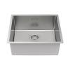 Мойка кухонная Paulmark Lassan 49 Uni LA49-BS Брашированная Сталь, 49x44 фото 2