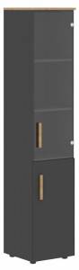 Шкаф-витрина Skyland Forta 00-07090368 Графит Черный