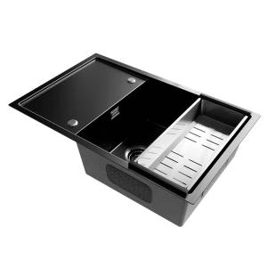 Кухонная мойка Ulgran Steel 780x500 вороненая сталь