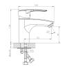 Смеситель для умывальника Decoroom DR70 DR70015 одноручный для умывальника и биде монолитный Хром фото 2