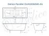 Чугунная ванна Delice Parallel DLR220505RB-AS 170x70, белая, с антискользящим покрытием, с черными матовыми ручками, без ножек фото 9