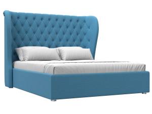 Интерьерная кровать Лига Диванов Далия 123599 амур голубой, рогожка 160x200