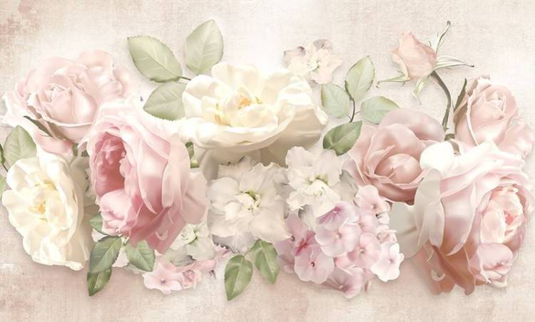 3D Фотообои Artegrafico «Букет нежных цветов» PRV-004 акварель