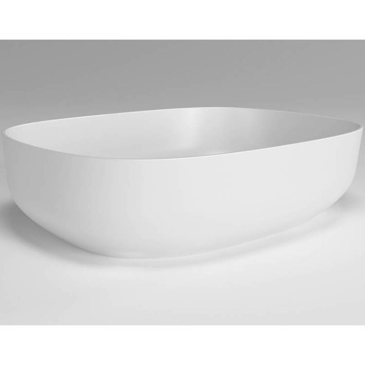 Раковина Plumberia Selection VELOMA OVAL BO 38x48x12.5 белый матовый