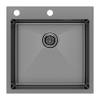 Мойка кухонная Paulmark Kroner-Edge 51 PM775151-GM Вороненая Сталь, 51x51