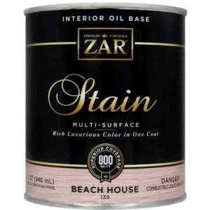 Льняное тонирующее масло ZAR Stain Interior Oil Base 139 Пляжный домик (Beach House) 0.946 л