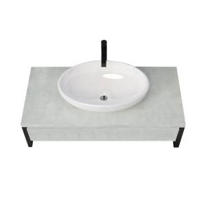 Тумба с раковиной 1MarKa Grunge Loft 80 бетон светлый