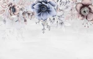 3D Фотообои Artegrafico «Ниспадающие акварельные цветы» FS-004 акварель