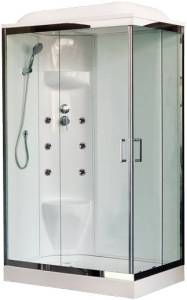 Душевая кабина Royal Bath RB 8120HP7-WT-CH L, с низким поддоном, с сиденьем