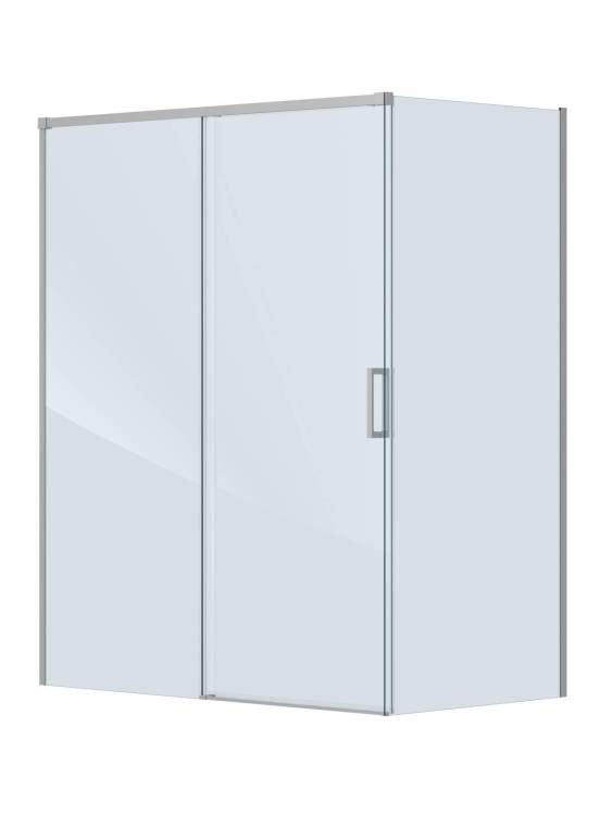 Душевой уголок Cezares PLANE-AH-1-160/80-C-IN профиль сатин, стекло прозрачное, 160x80x195