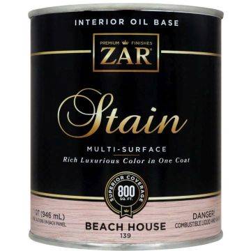 Льняное тонирующее масло ZAR Stain Interior Oil Base 139 Пляжный домик (Beach House) 0.946 л