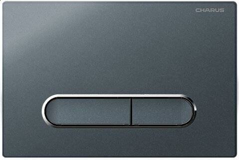 Кнопка смыва CHARUS Magnus FP.340.GRP.01 двойной смыв, графит