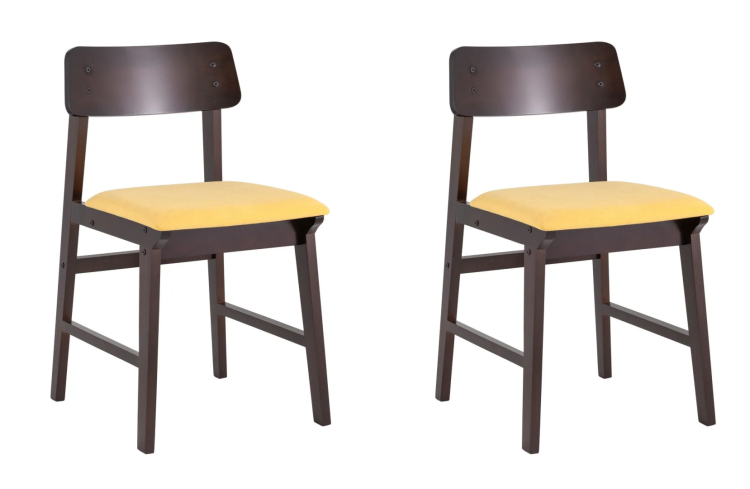 Стул Stool Group Oden S MH52035 H51101-7 YELLOW x2 KOROB2 мягкое сидение, желтое (набор 2 шт)