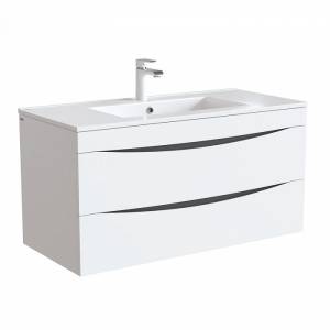 Тумба с раковиной Iddis Cloud 100 CLO10W1i95K подвесная, белый