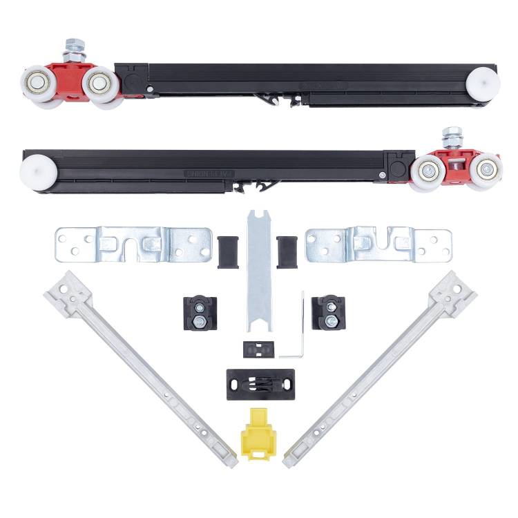 Комплект роликов для раздвижных дверей Morelli ECO SLIDING SET 3 80kg, двойной доводчик