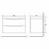 Тумба под раковину Belbagno Marino MARINO-800-2C-SO-RC-P 80x45x50 Rovere Ciliegio подвесная с двумя выкатными ящиками фото 3