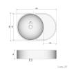 Раковина Uperwood Luna 2911020343 белая глянцевая, 50x35 фото 8