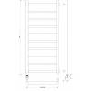 Полотенцесушитель электрический Secado Корсико 4603777473020 1 К 120x60, L, черный матовый фото 2