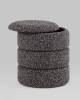 Пуф Stool Group Hive XS 19A240S LX-3 букле черный меланж фото 2