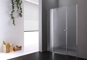 Душевая дверь в нишу Cezares ELENA-W-B-13-60+60/60-P-Cr-L профиль хром, стекло матовое, 180x195